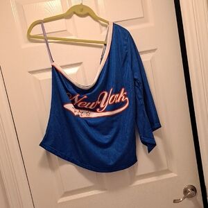 Caren Sport Blue New York Women's Jersey Top